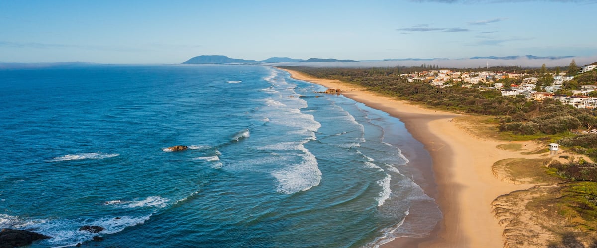 Port Macquarie which includes general coastal views, a sandy beach and landscape views