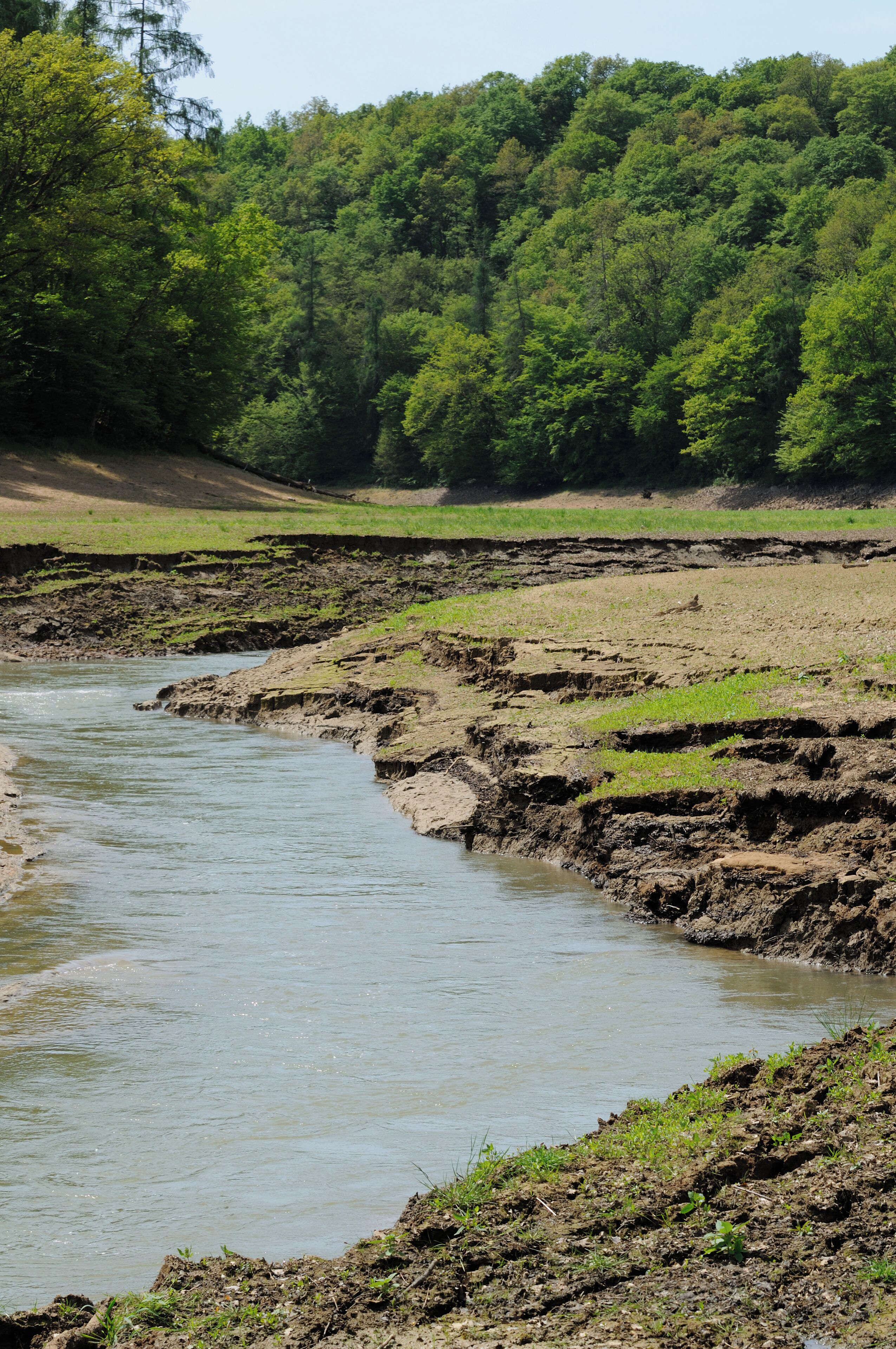 Photo prise lors de la maintenance du barrage en 2015. Cote d'Or (21) France