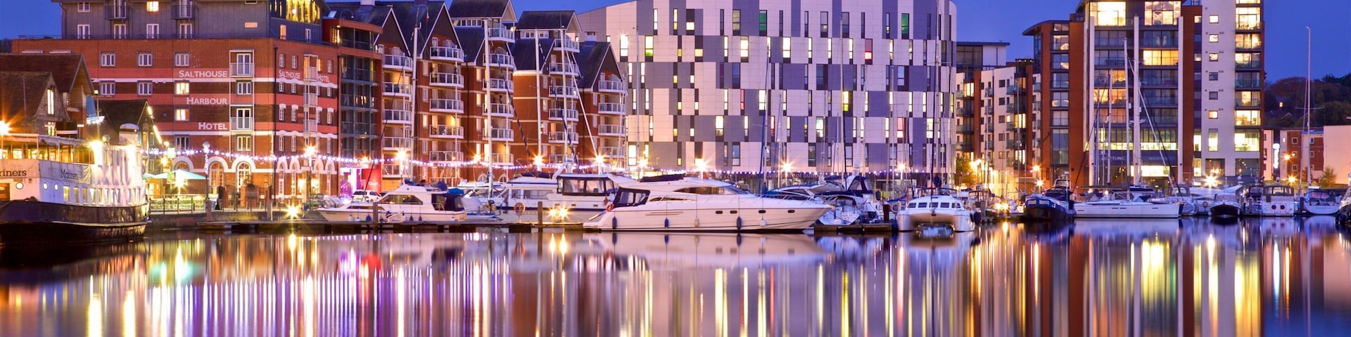Ipswich Waterfront showing a bay or harbor and night scenes