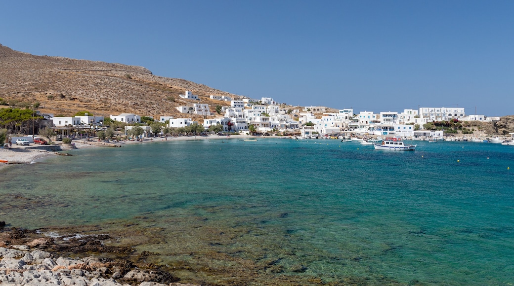 Karavostasis village, the port of Folegandros island, Cyclades, Greece.