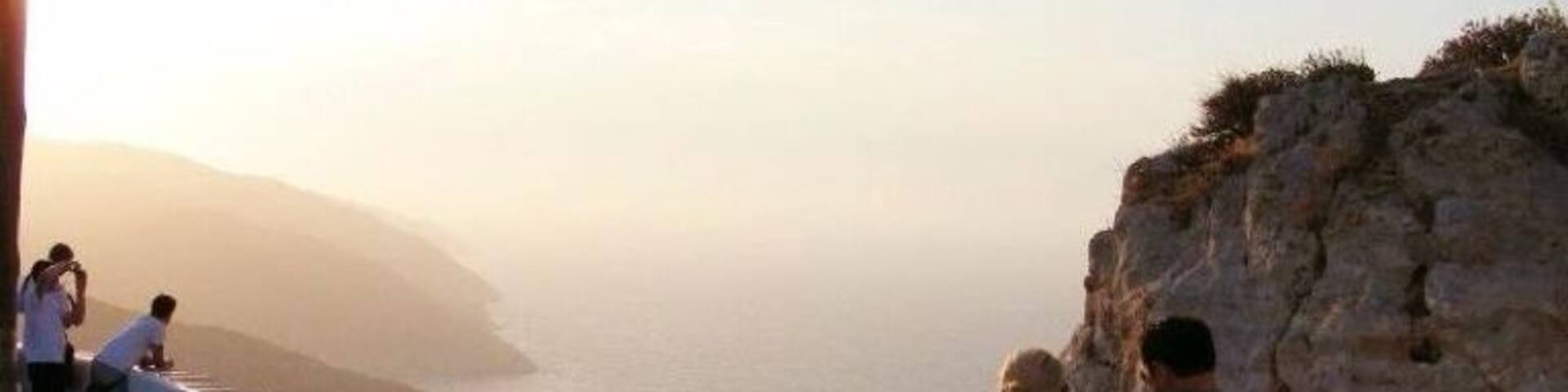 Sunset from Chora Town, Greek Island of Folegandros (Cyclades)