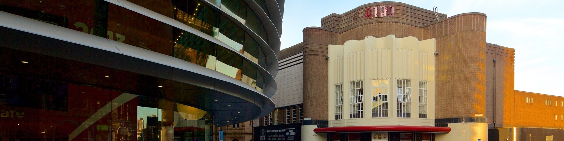 Curve Theatre showing heritage architecture, theater scenes and street scenes