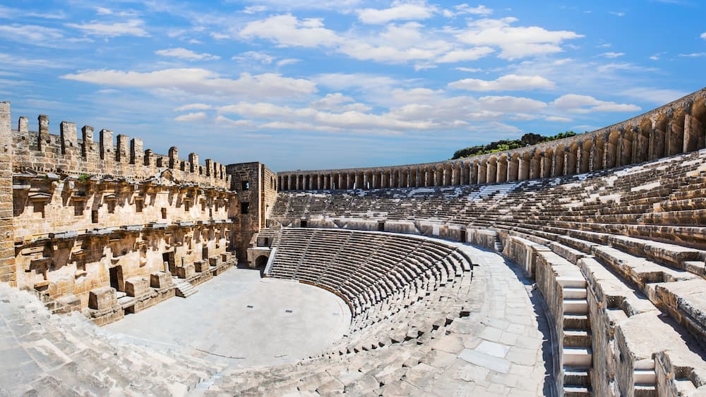 Roman amphitheater of Aspendos, Belkiz, Antalya, Turkey