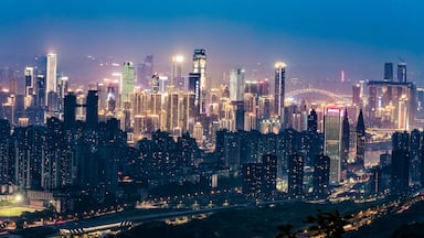 panorama view of chongqing city at night