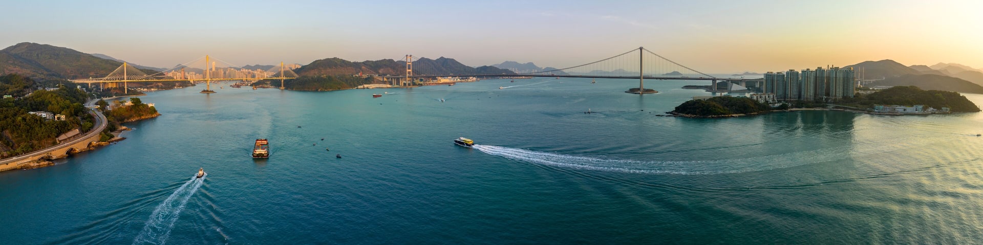 Stonecutters Bridge & Ting Kau Bridge