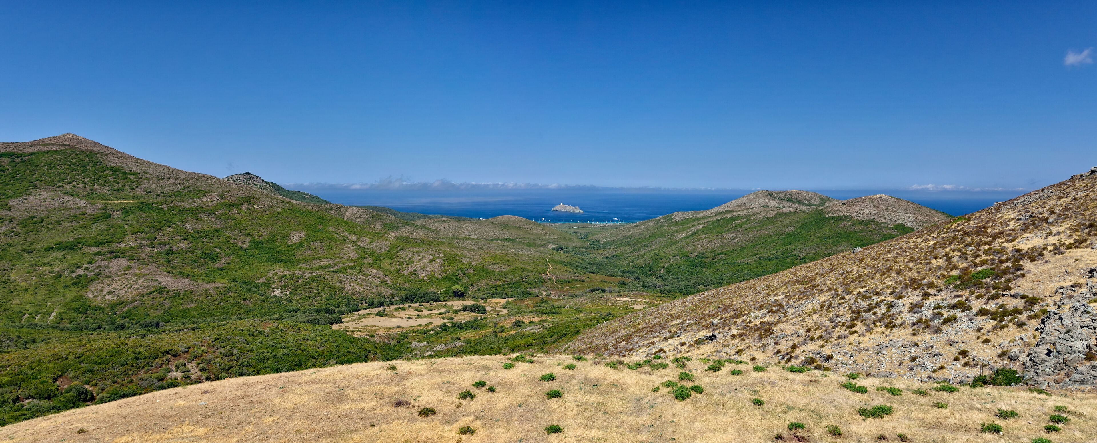 Panoramic viewpoint Rogliano on the peninsula Cap Corse, located at the northern tip of the island.