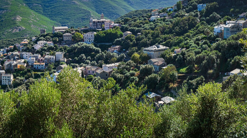 View of the village of Bettolacce in the municipality of Rogliano, Cap Corse, Corsica, France