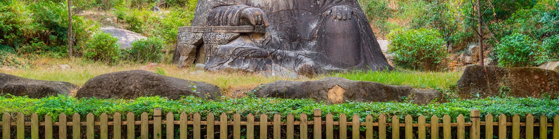 Laozi's stone carving in Qingyuan mountain, Quanzhou City, Fujian Province, China