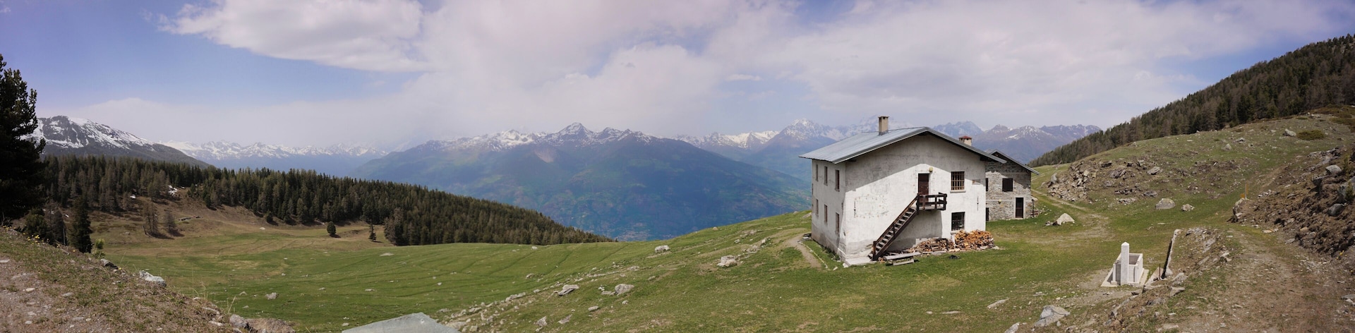 View on mountain near Pila, Italy.