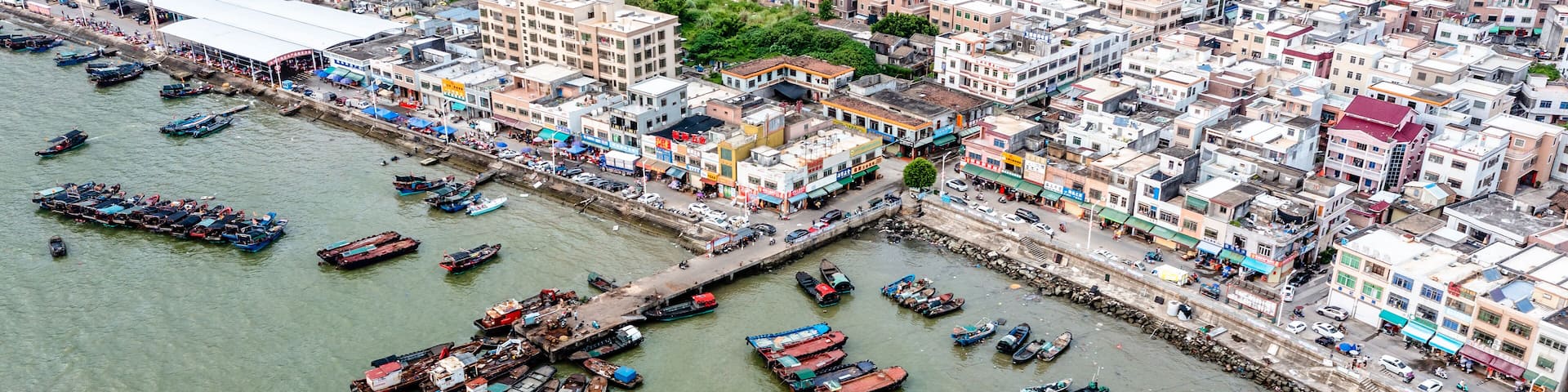Deep Fishing Village Fishing Port, Magong Town, Shanwei City, Guangdong Province, China