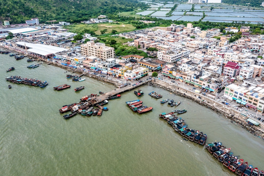 Deep Fishing Village Fishing Port, Magong Town, Shanwei City, Guangdong Province, China