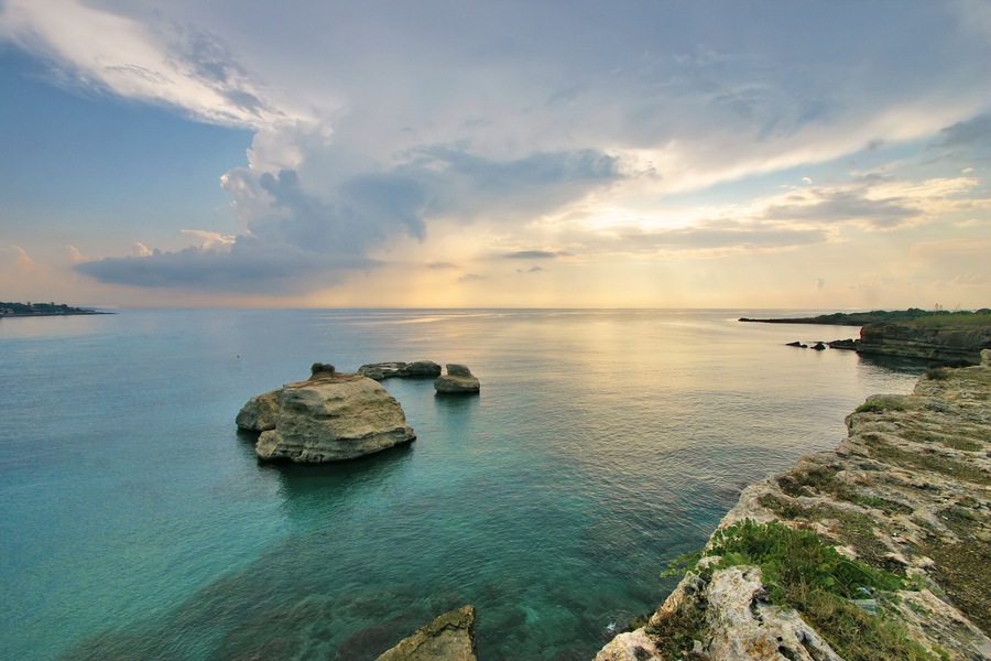 Sunrise from sicilian reef in Fontane Bianche; Shutterstock ID 87663307; Purchase Order: SP-1394 HA Batch 3 Part 1; Order Number: ; Client/Licensee: HomeAway; Other: To be paid with HA budget