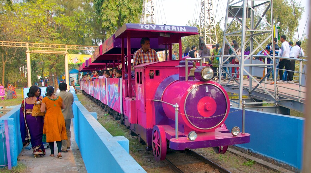 Nicco Park which includes railway items, rides and a garden