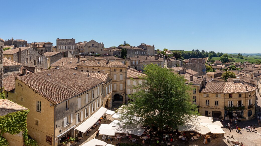 Panoramic view of Saint Emilion near Bordeaux in France