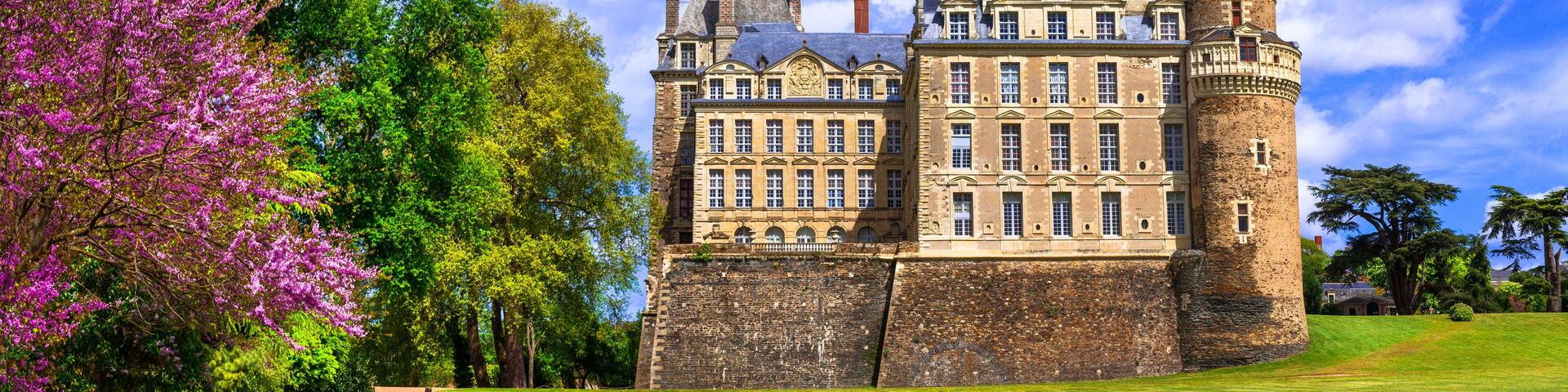 One of the most beautiful and mysterious castles of France - Chateau de Brissac, famous castles of Loire valley