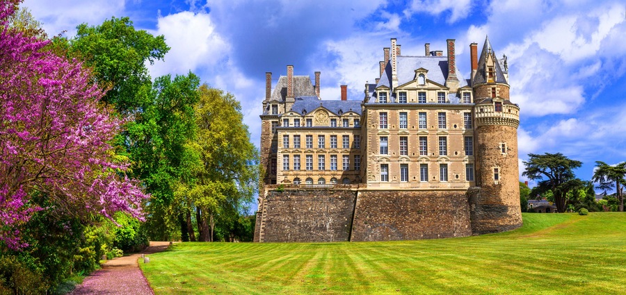 One of the most beautiful and mysterious castles of France - Chateau de Brissac, famous castles of Loire valley