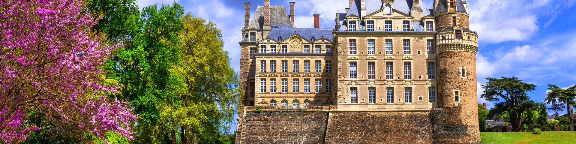 One of the most beautiful and mysterious castles of France - Chateau de Brissac, famous castles of Loire valley