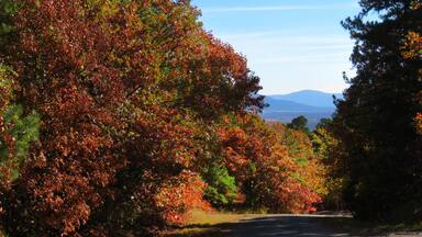 East Central Oklahoma landscape view of the Ouachita Mountains from the top of Cavanal Hill