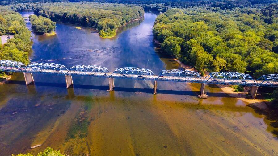 Potomac River and Point of Rocks Road Bridge,