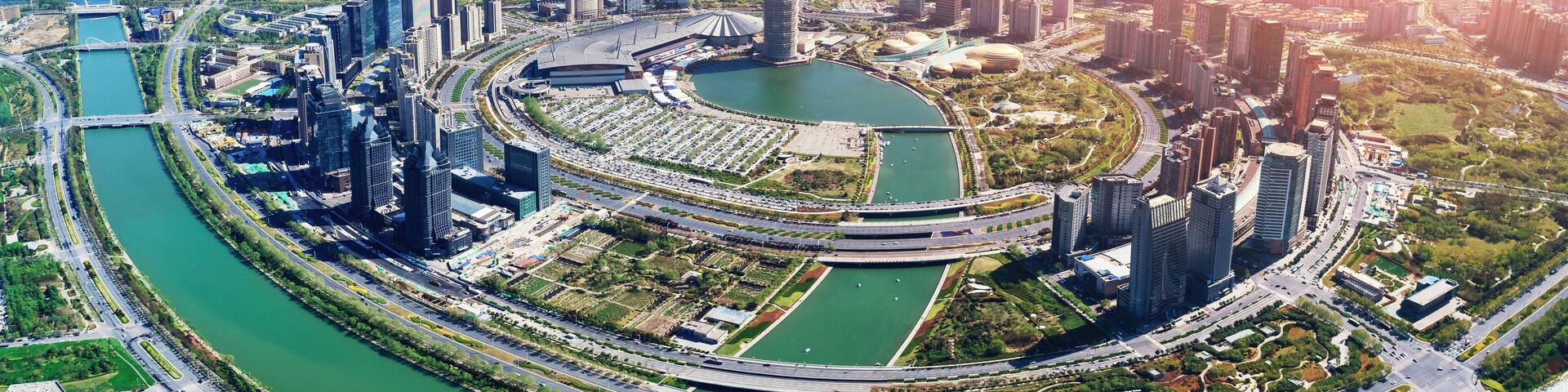 Aerial photography Zhengzhou CBD, Shutterstock ID 1076048606, Purchase Order: -