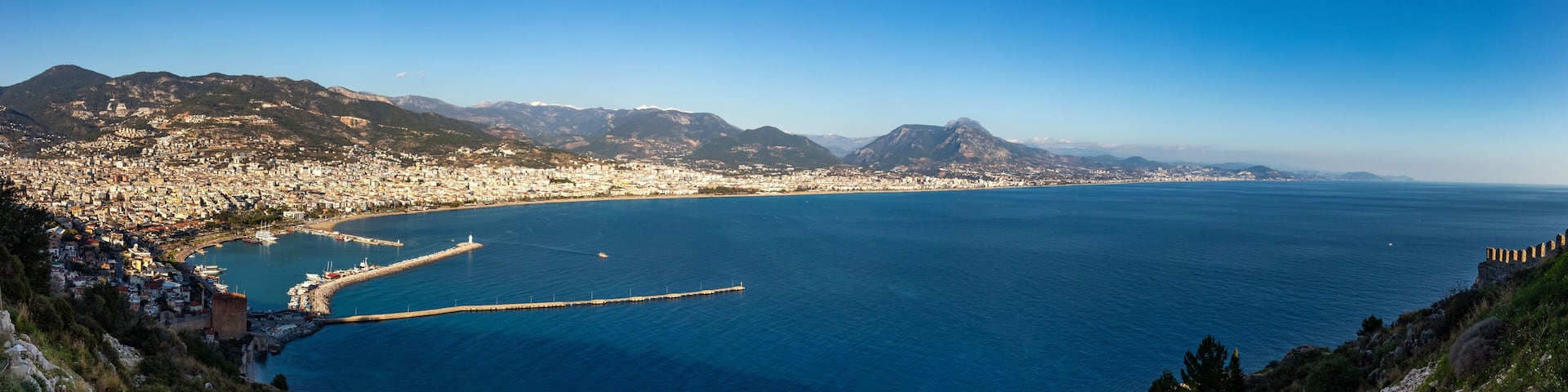 View of the Mediterranean coast.