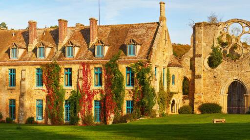 Panoramic view of Abbaye des Vaux-de-Cernay, France
