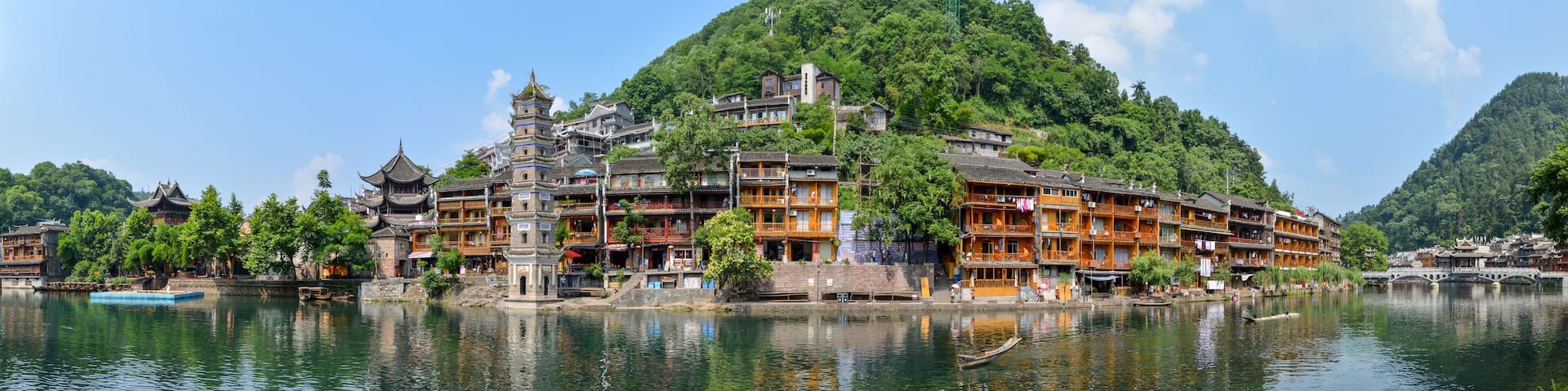 Fenghuang Ancient City Summer Scenery, Xiangxi, Hunan, China