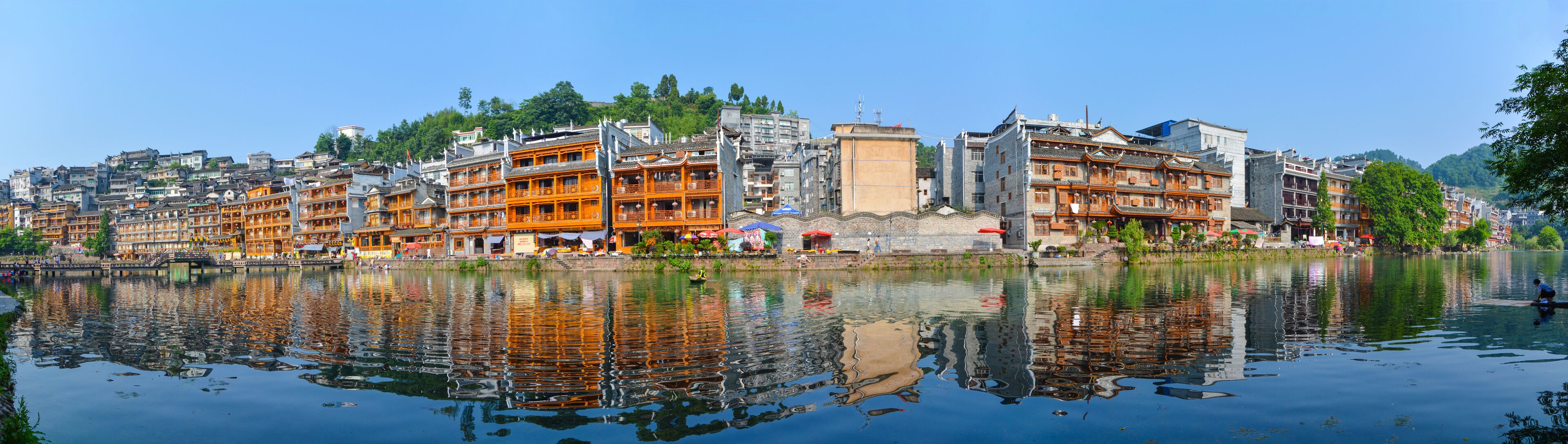 Fenghuang Ancient City Summer  Scenery, Xiangxi, Hunan, China