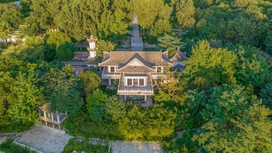 Aerial photography of Yuxi Park, Qiaoxi District, Shijiazhuang City, Hebei Province, China