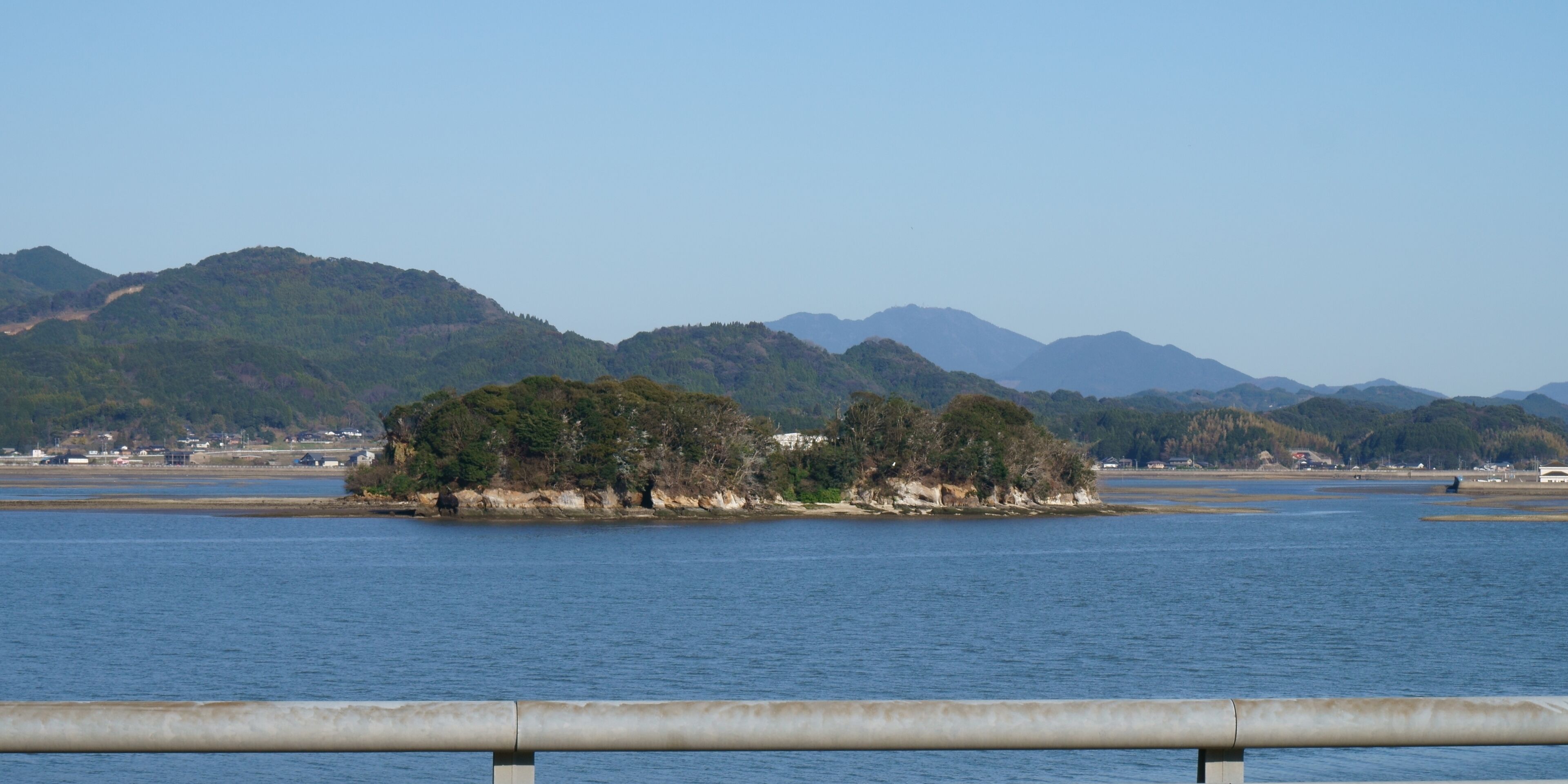 Koshiki-jima Island in Imari Bay, Imari city, Saga prefecture, Japan. It taken from Imari Bay Bridge.