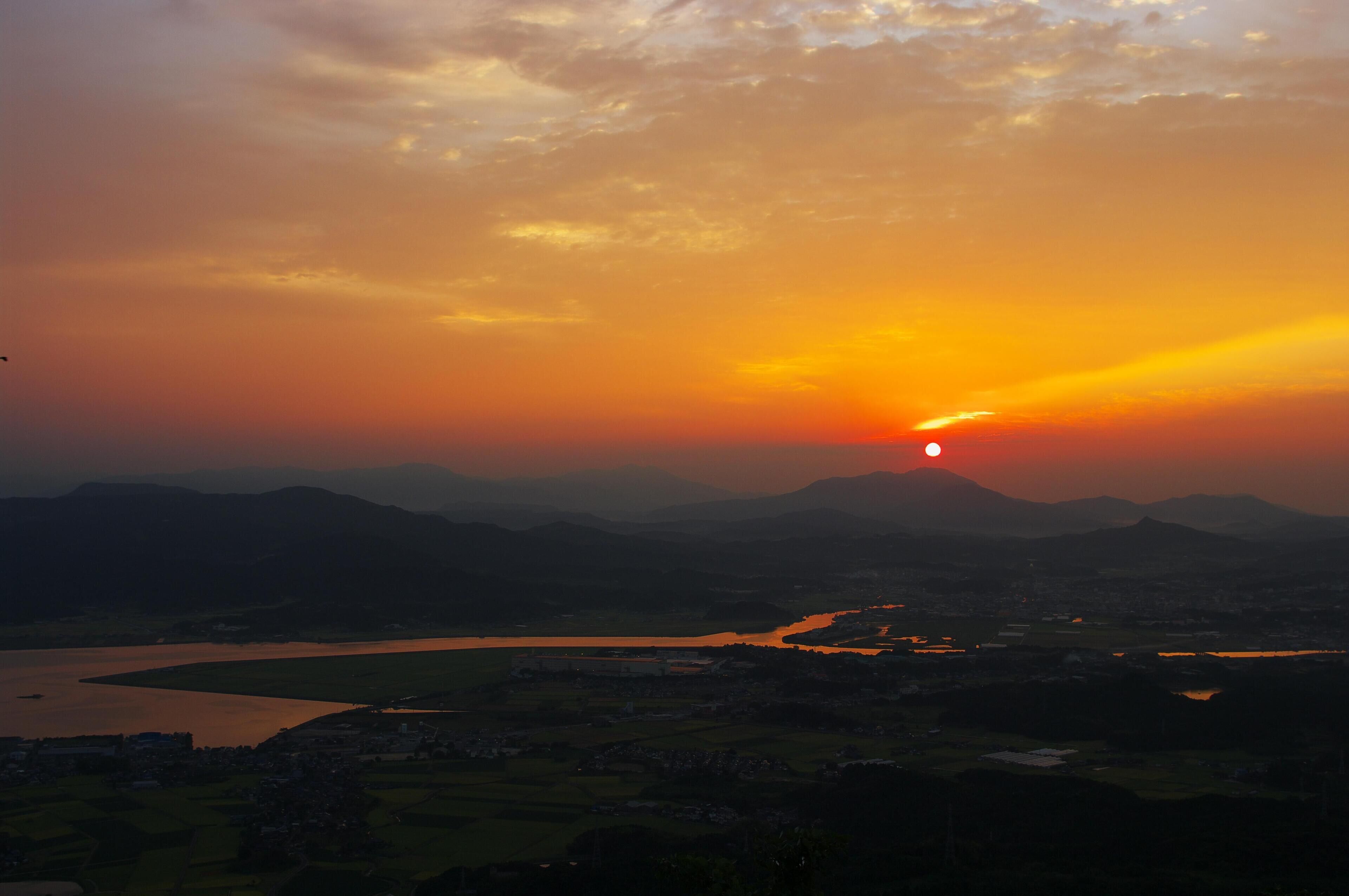竹の古場公園からの日の出