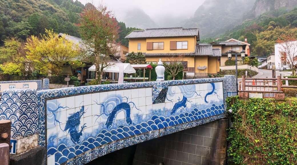 Okawachiyama village bridge with porcelain ceramic, Imari, Saga