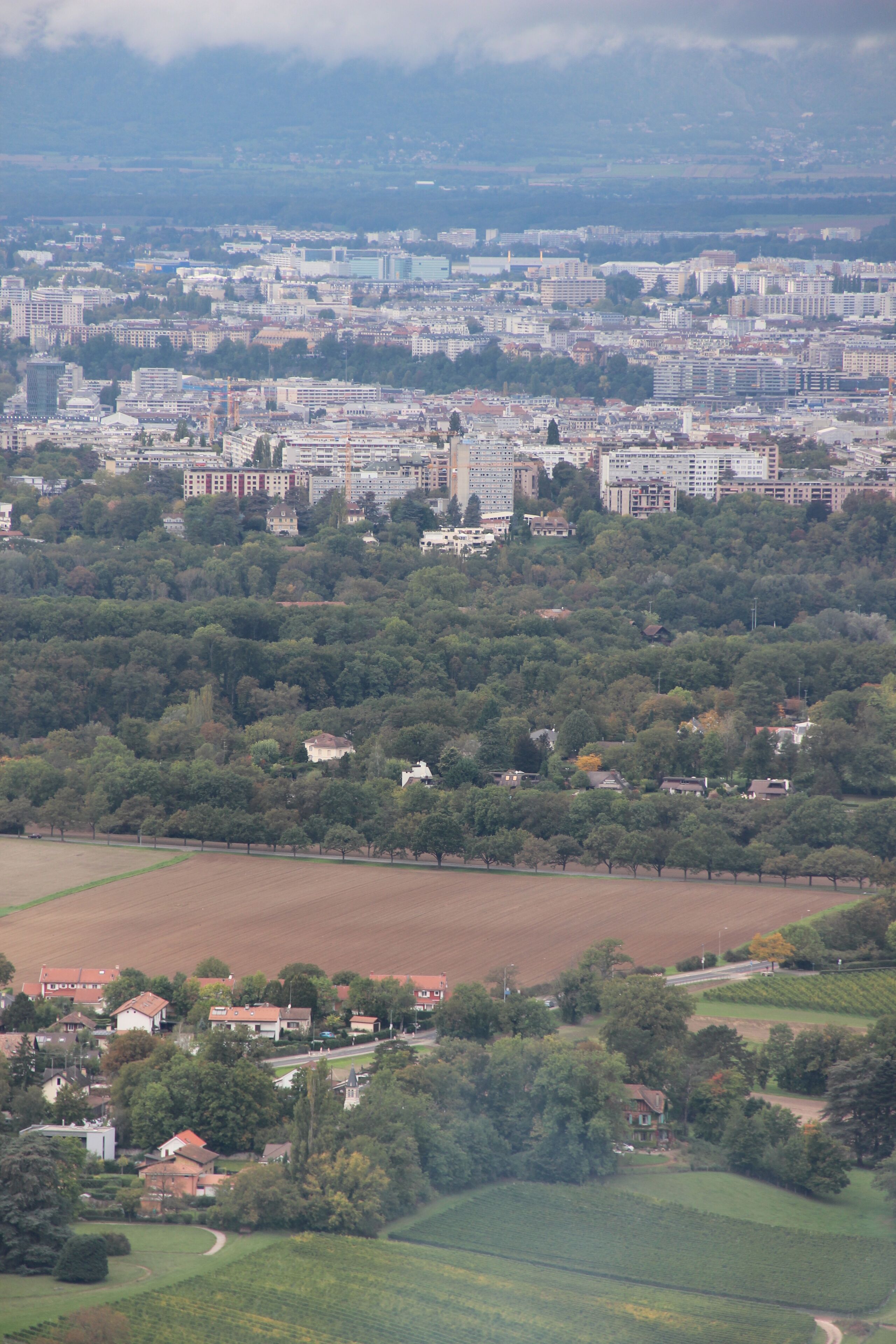 View on Geneva from Le Pas de l'Échelle