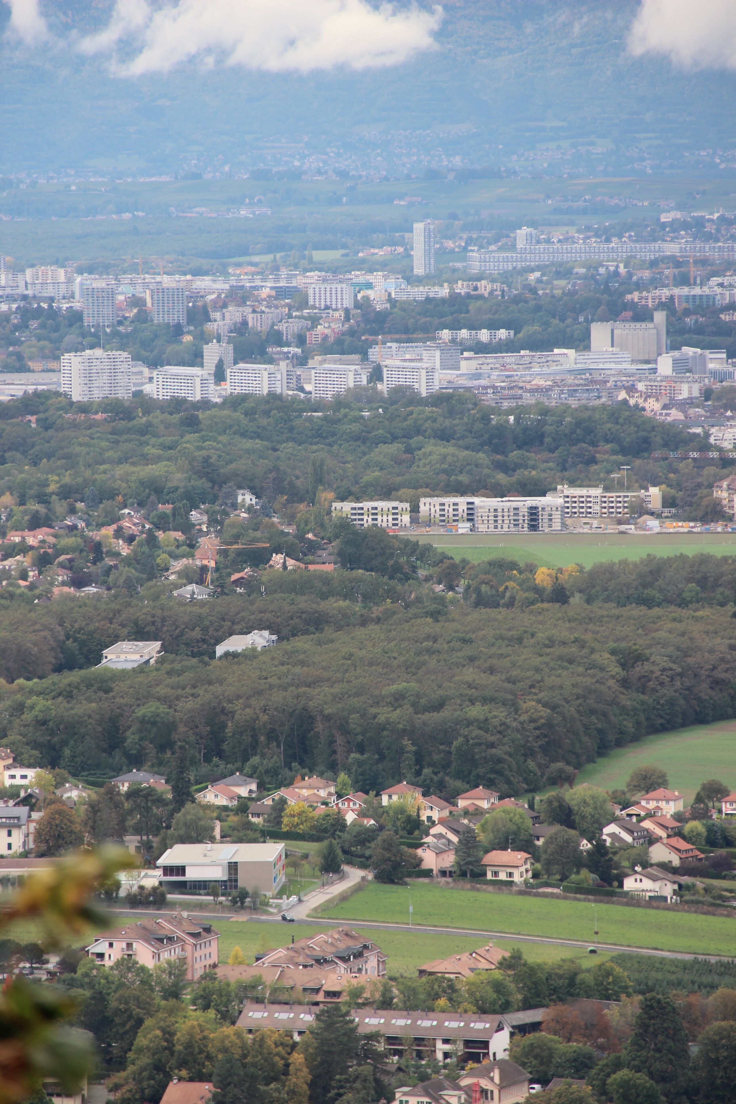 View on Geneva from Le Pas de l'Échelle