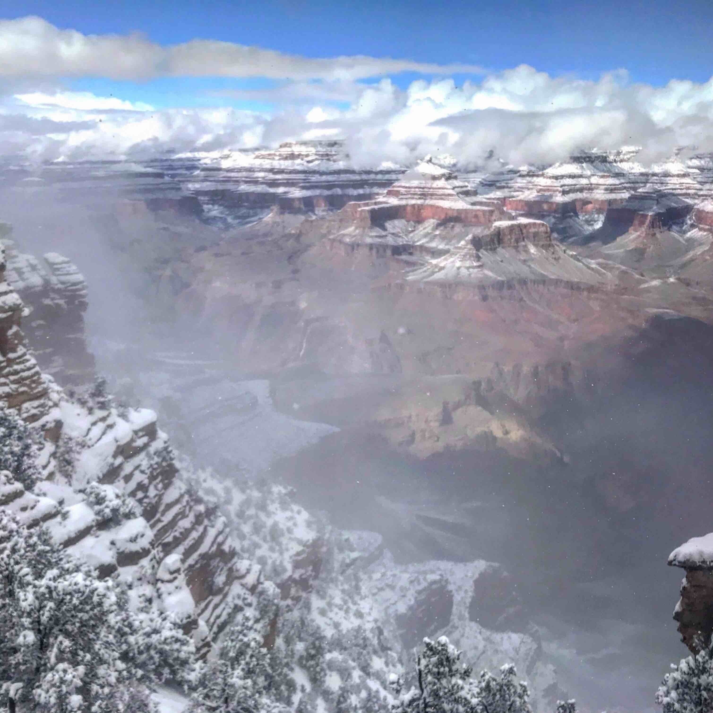 Caught the Grand Canyon in a snow storm!