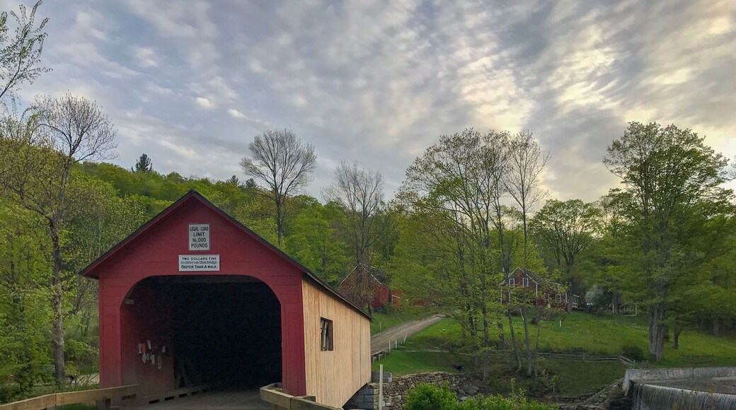 So many beautiful bridges in Vermont! The red details on this one really make it pop. It’s about 30min from Brattleboro, if you are visiting the area.
#vermont #coveredbridges #newengland
