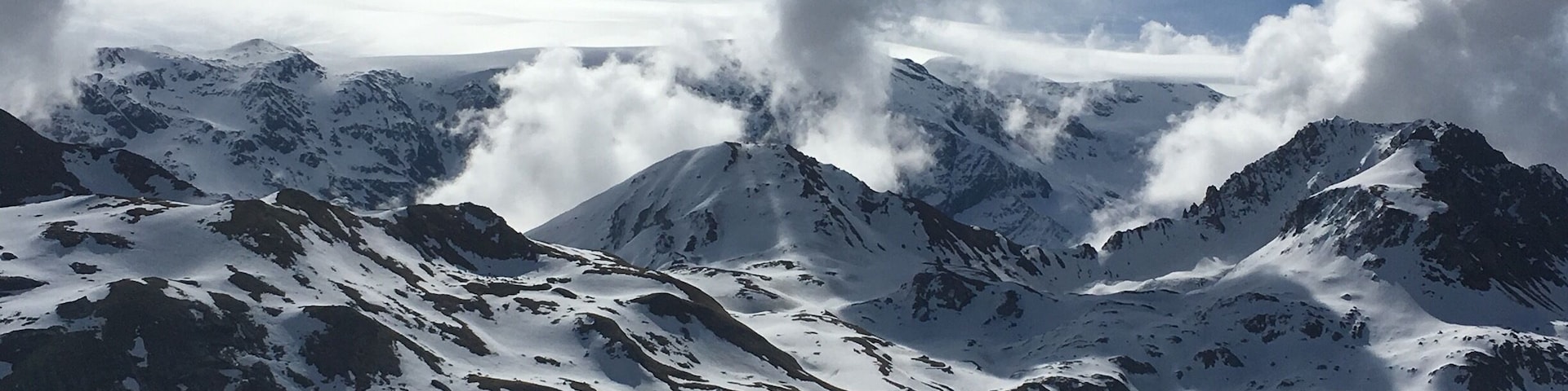 Stunning view and cloud formation from the top of Courchevel 1650