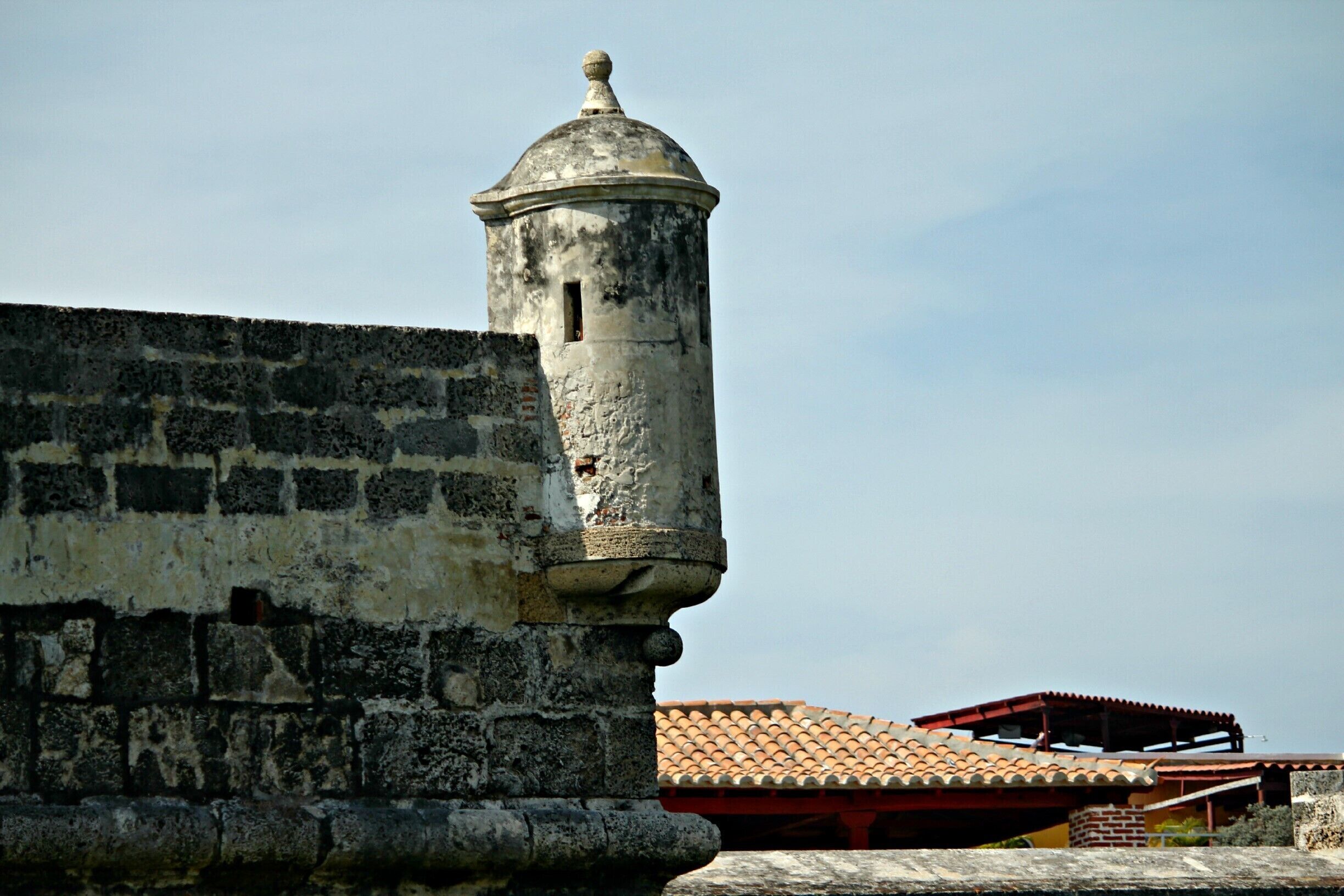 Cartagena's old city is guarded by a surrounding wall, completely made #InStone