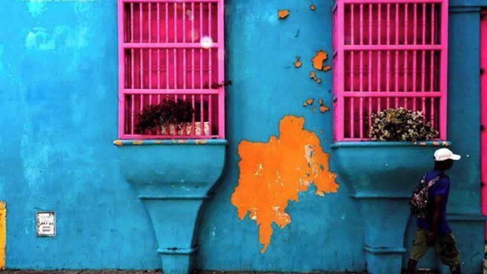 In the walled city, Cartagena, Colombia.