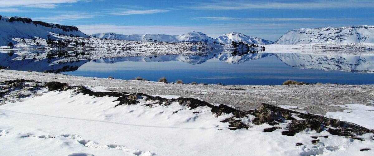 Caviahue lake, the first image when people arrive to this tiny town and ski center.