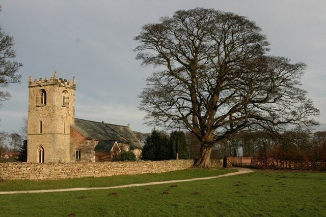 St Peter's and the Sycamore Tree, Rowley, East Riding of Yorkshire, England.