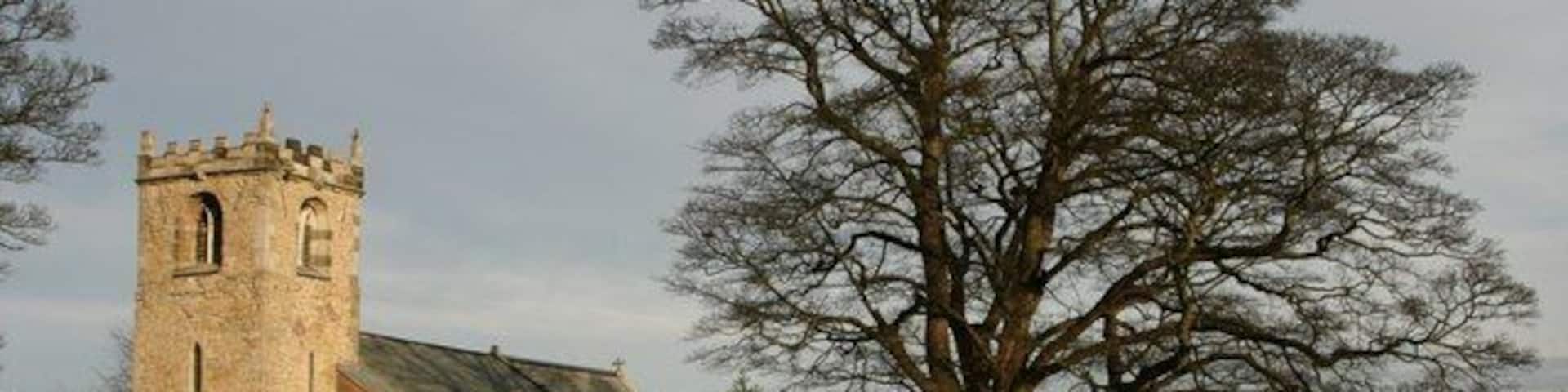 St Peter's and the Sycamore Tree, Rowley, East Riding of Yorkshire, England.