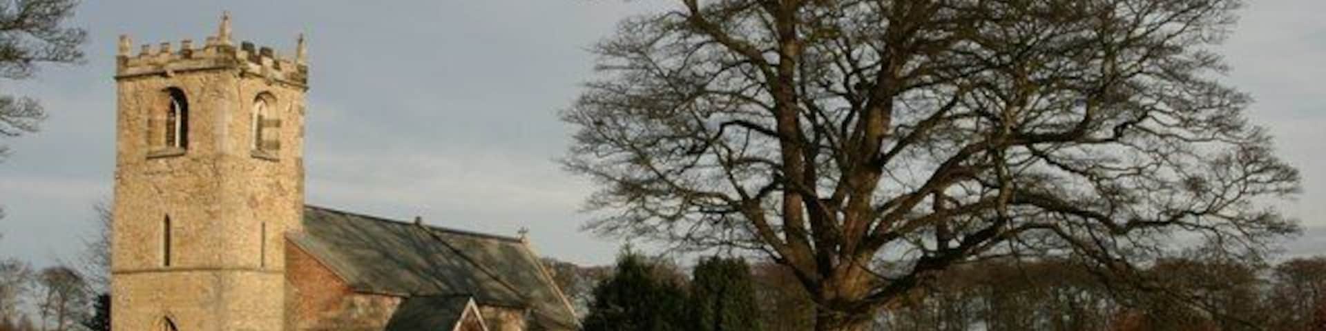 St Peter's and the Sycamore Tree, Rowley, East Riding of Yorkshire, England.