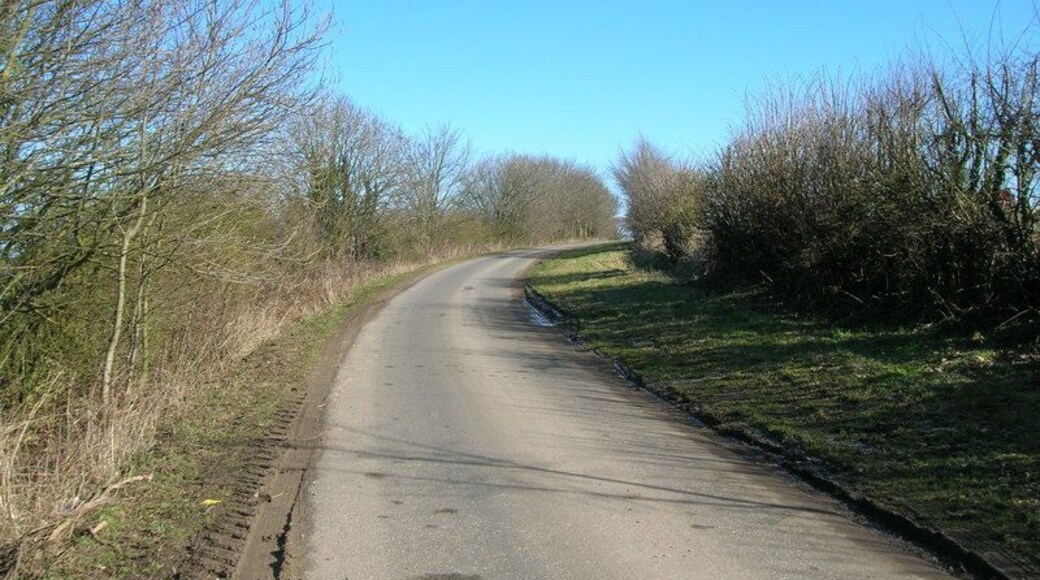 Minor Road towards Risby, East Riding of Yorkshire, England.