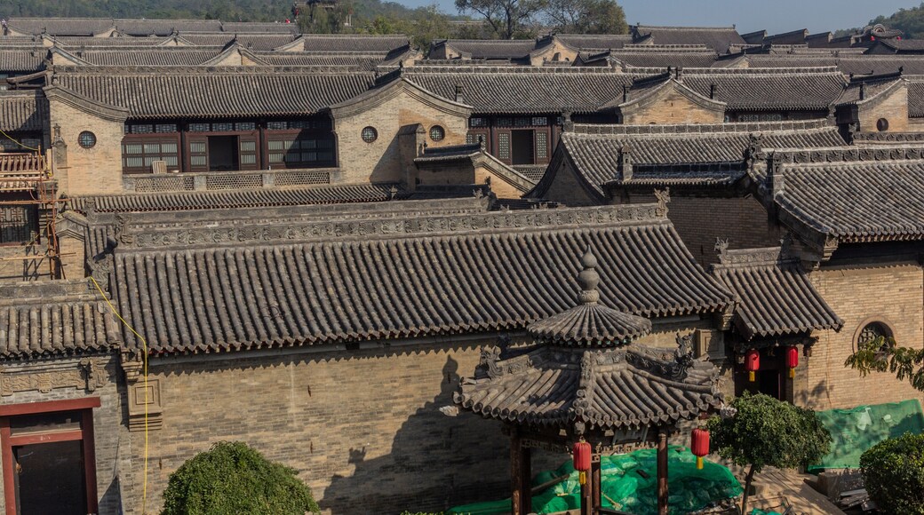 Roofs of Hongmen castle in Wang Family Courtyard in Lingshi county, China