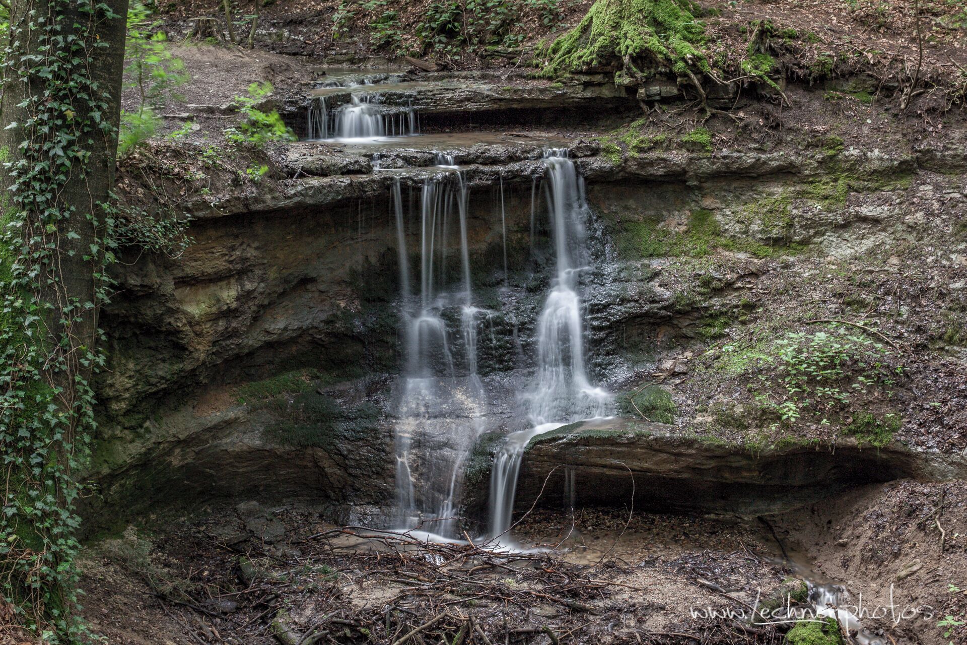 Nice little waterfall running over sandstone