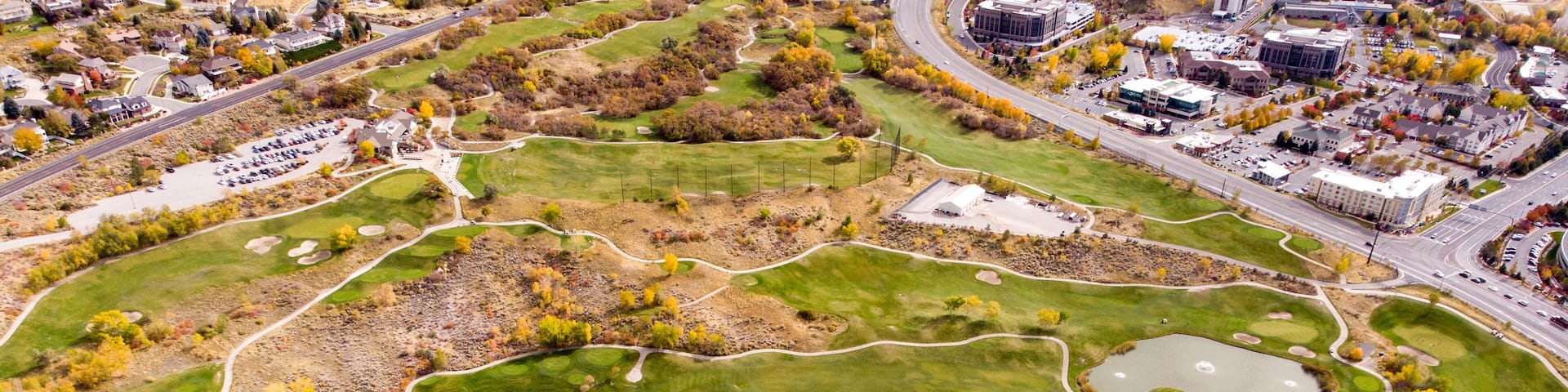 Golf Course Flyover by Aerial Drone