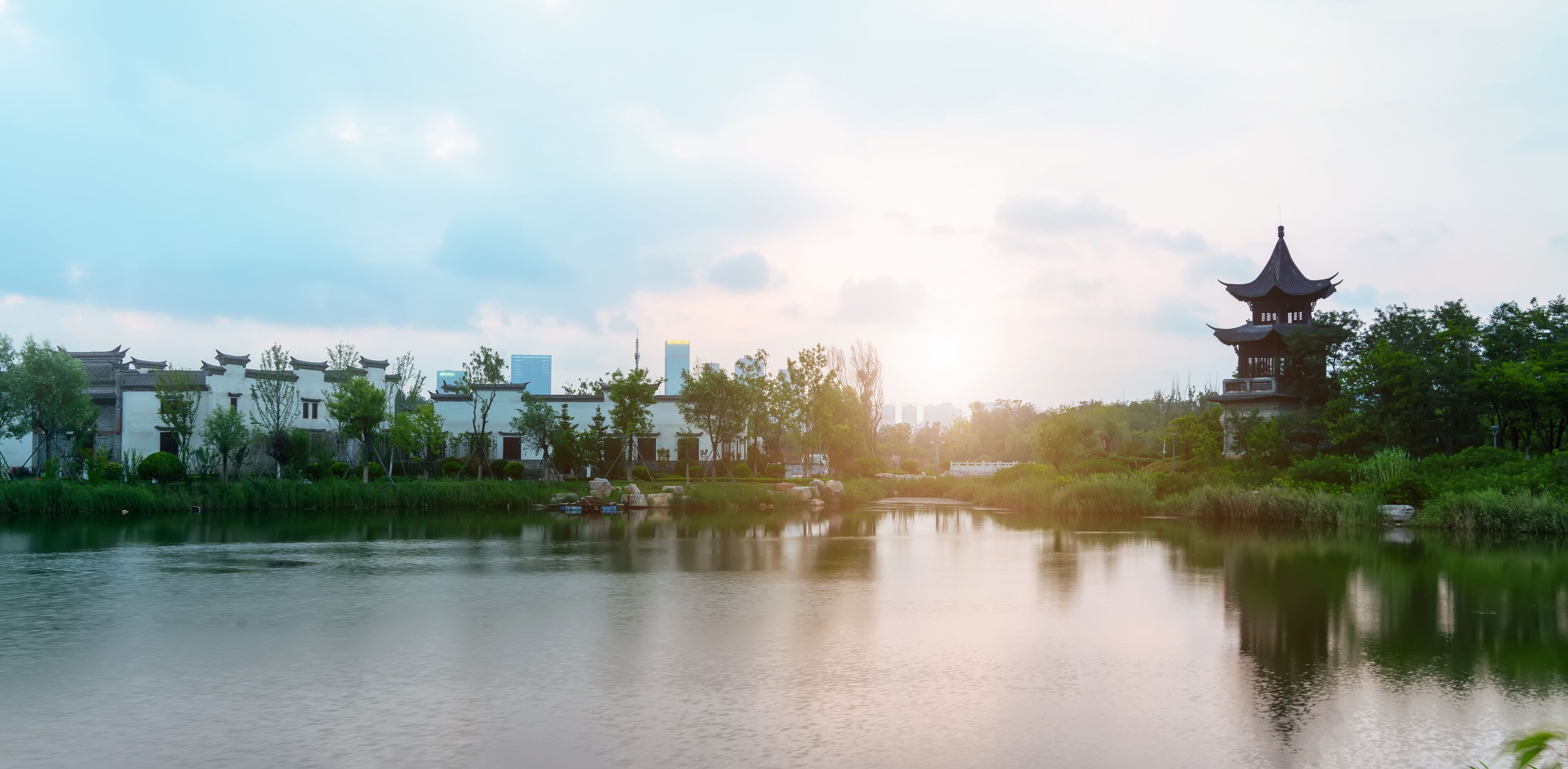 Lakes and Ancient Town Architecture..