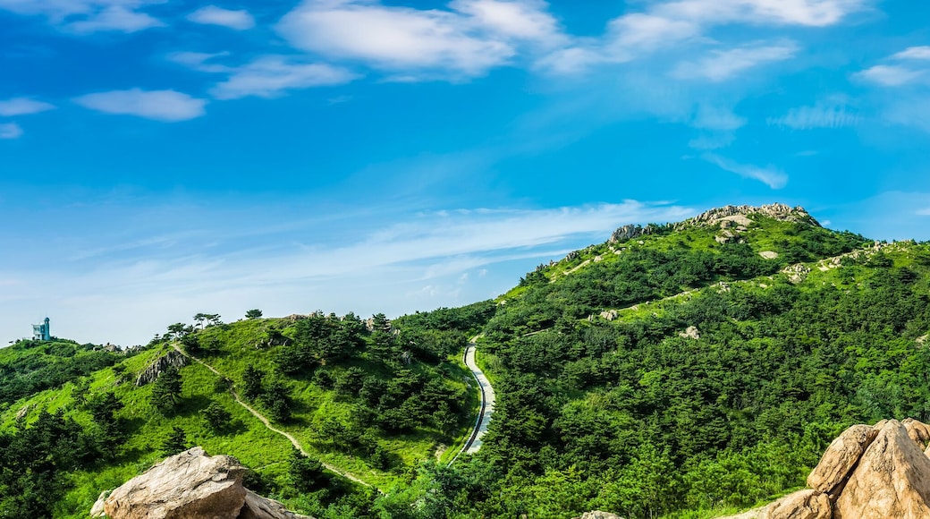 The steep top of Fushan mountain in Qingdao..