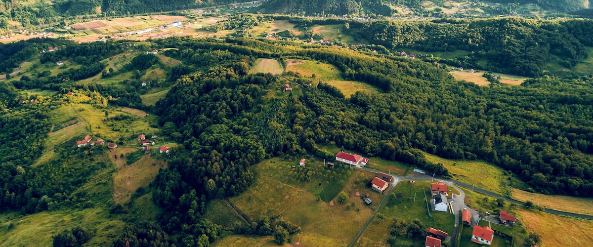 Mountains around Zepce in Bosnia